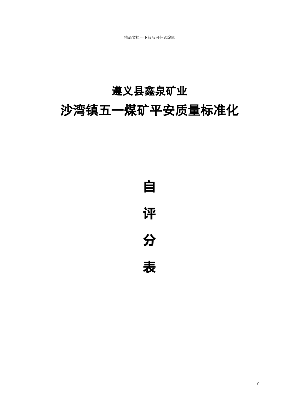 煤矿安全质量标准化评分表_第1页