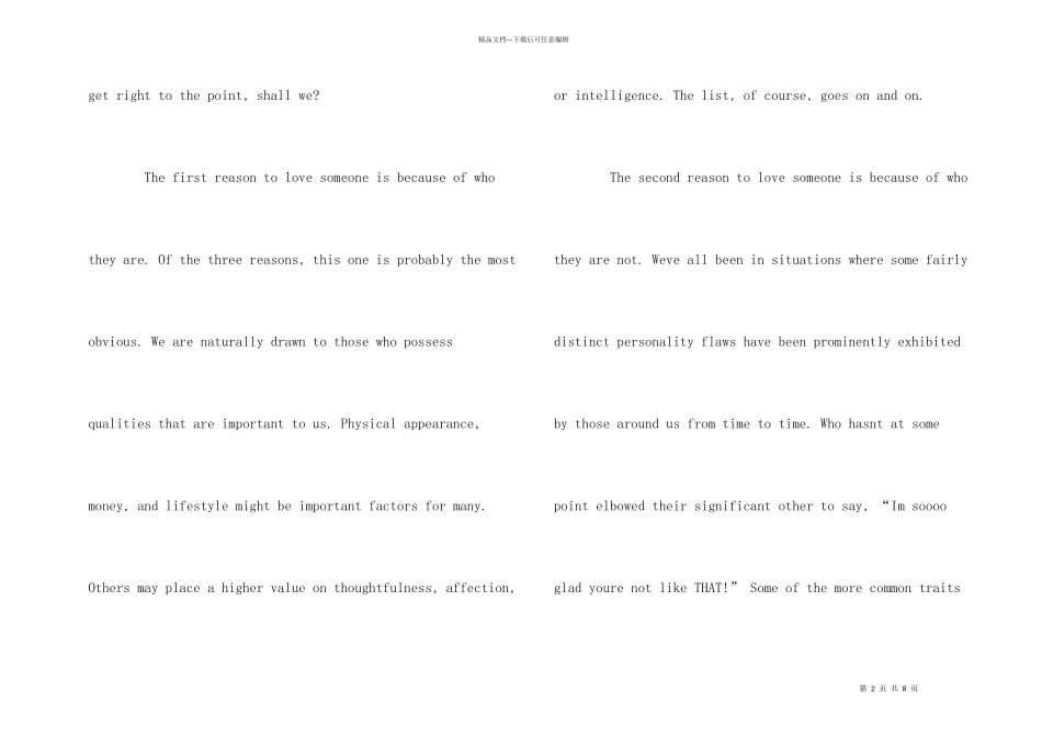 爱上某人只有三种原因双语_第2页