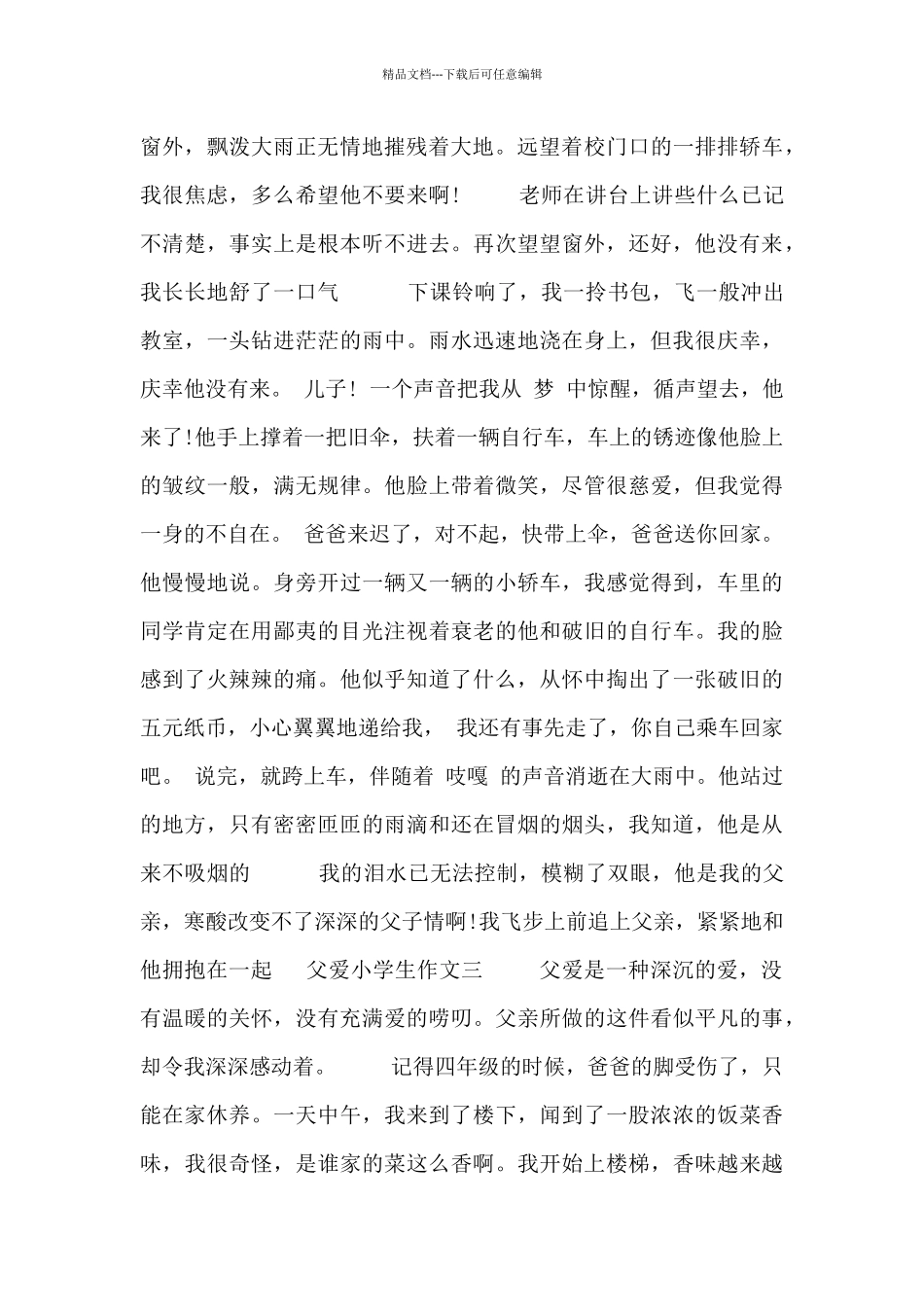 父爱小学生作文_第2页