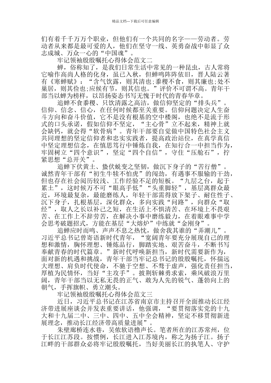 牢记殷殷嘱托心得体会5篇_第2页