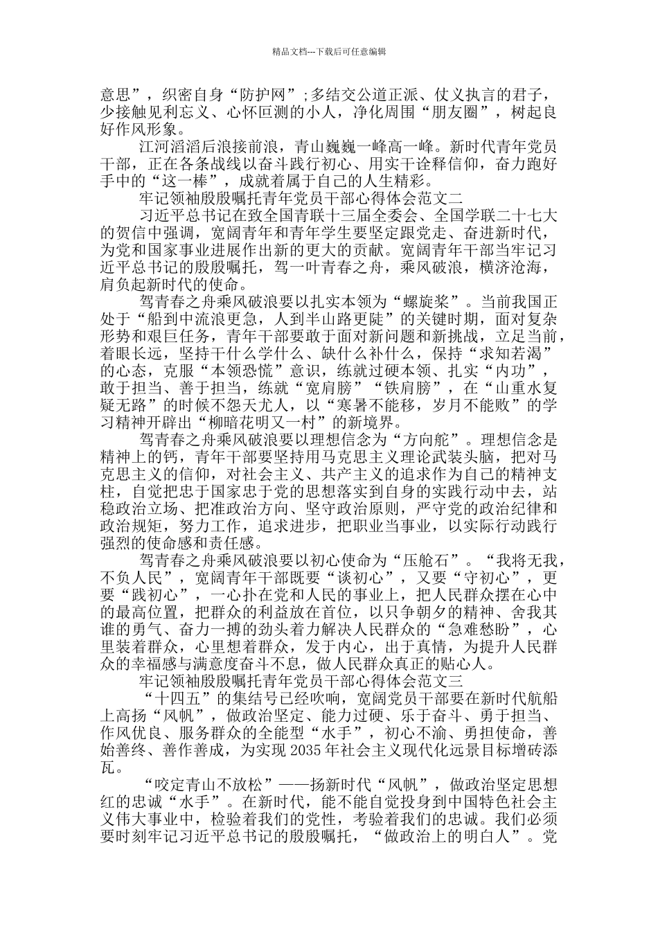 牢记殷殷嘱托青年党员干部心得5篇_第2页