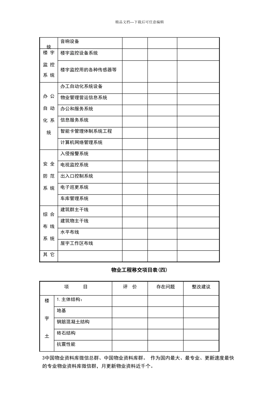 物业工程验收移交表格_第3页