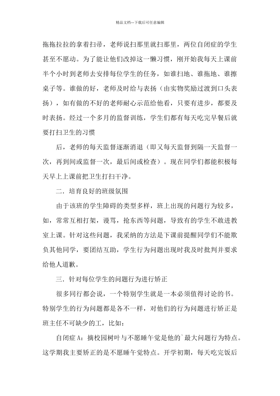 特殊教育学校班主任工作总结3篇_第2页