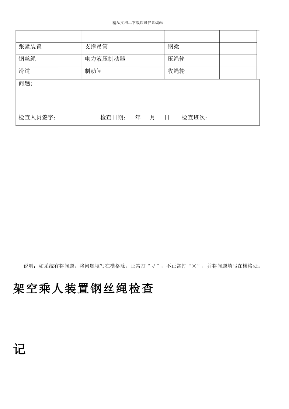 猴车钢丝绳检修记录本_第3页