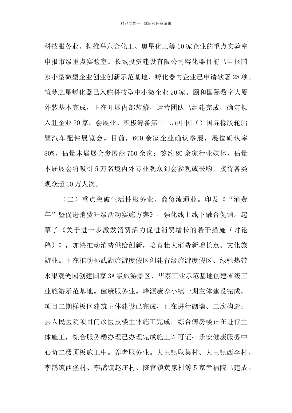 现代服务业及贸易平台建设情况汇报_第2页