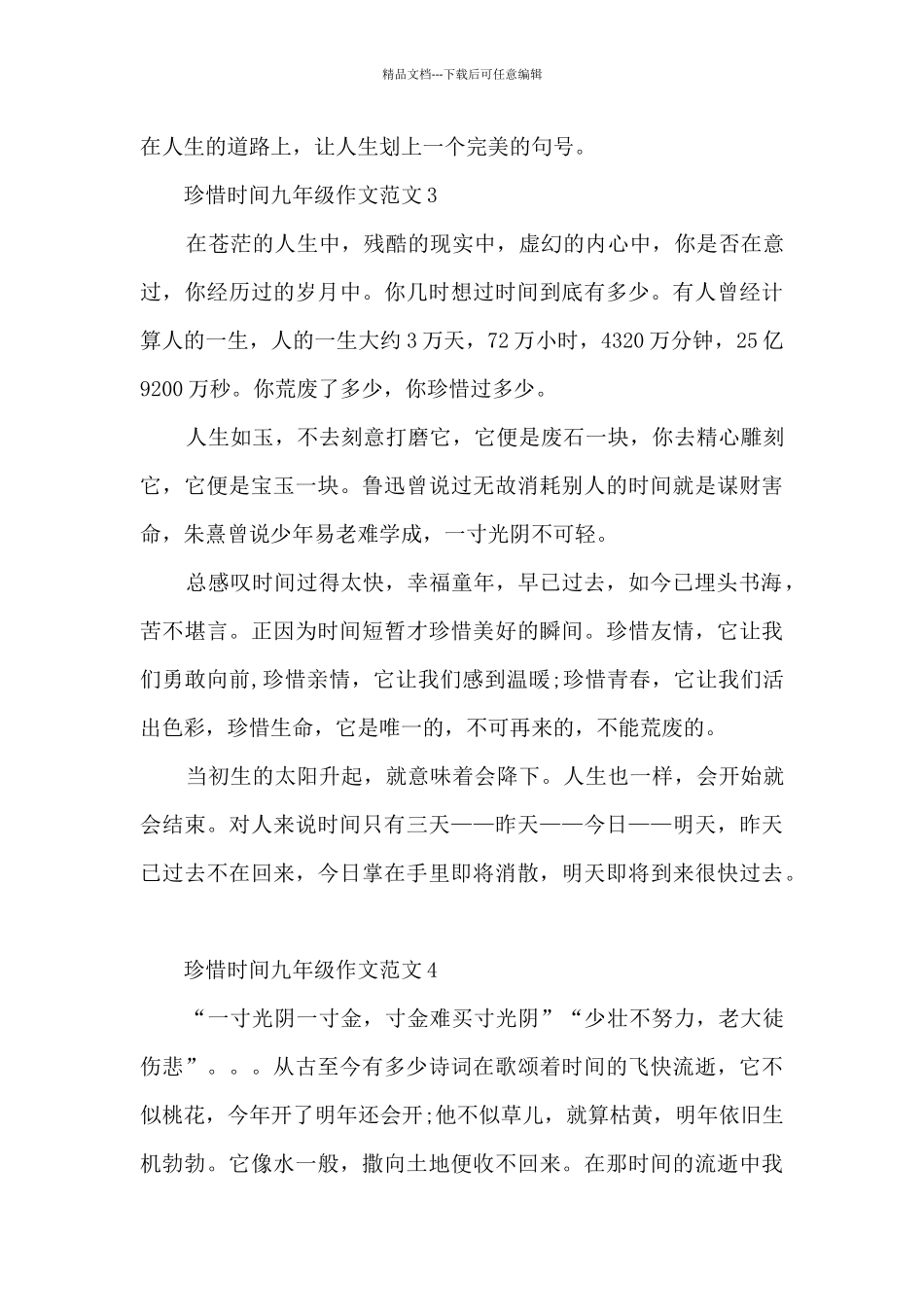 珍惜时间九年级作文范文5篇_第3页