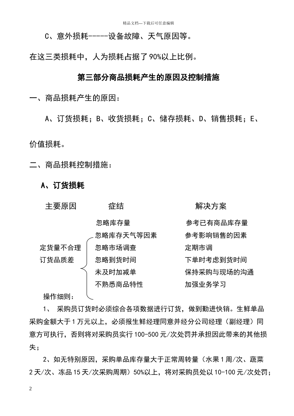 生鲜损耗控制制度及报损流程_第2页