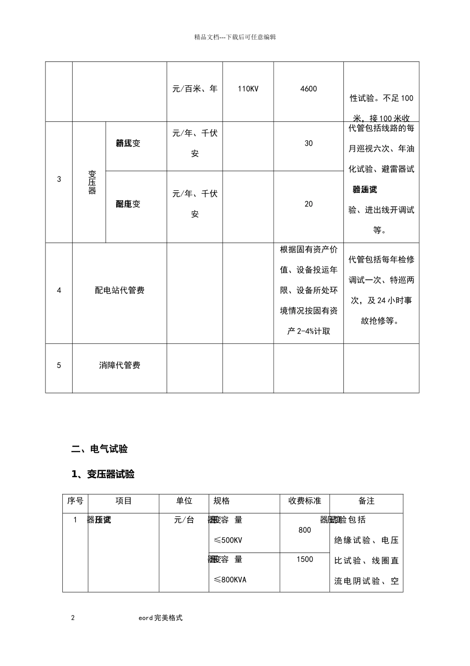 电力服务收费标准_第2页