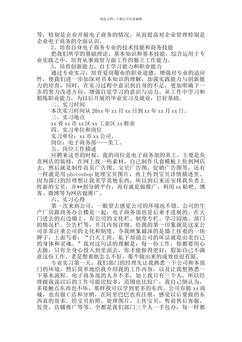 电子商务顶岗实习报告范文_第3页