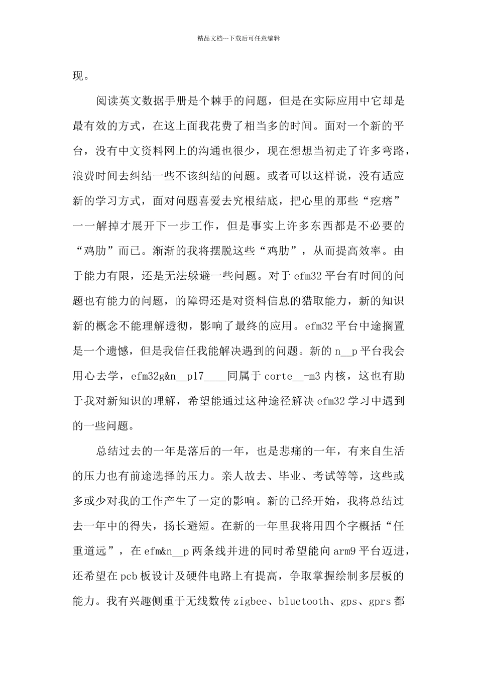 电子工程师个人工作总结报告_第2页