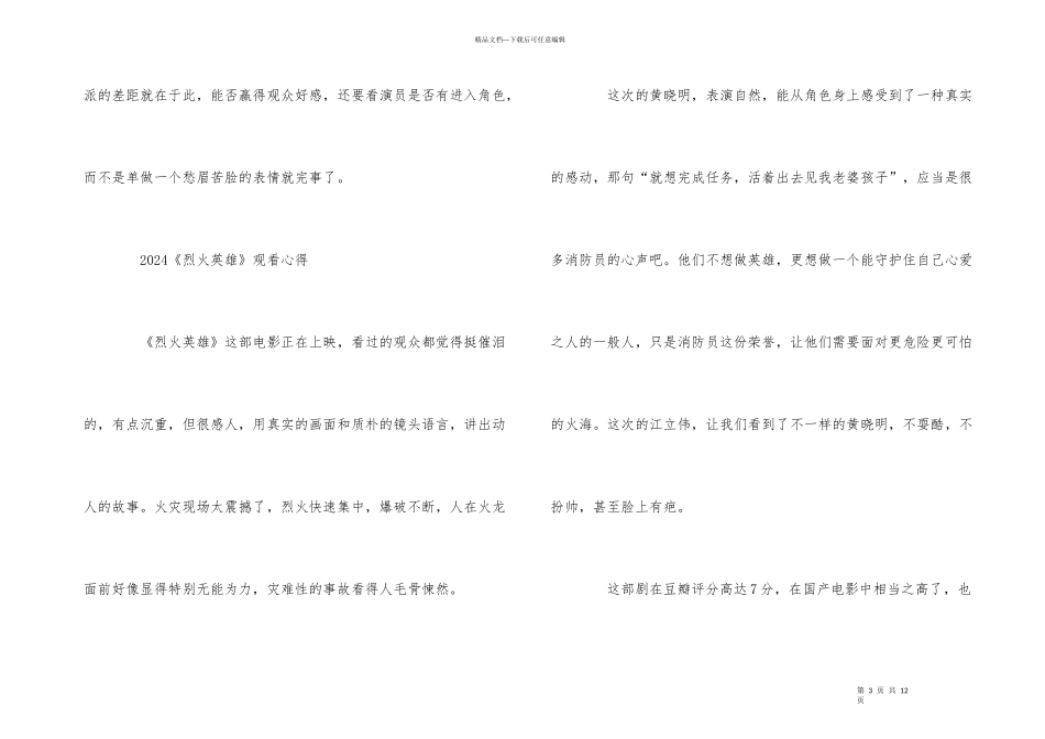 电影《烈火英雄》影评观后感，看《烈火英雄》有感_第3页