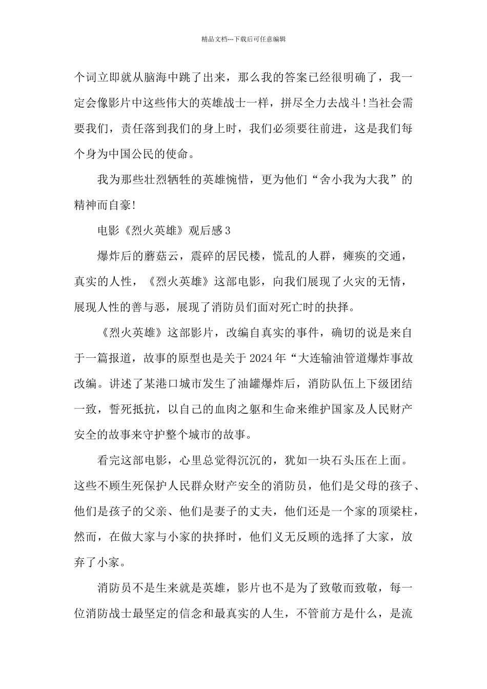 电影《烈火英雄》观后感5篇_第3页