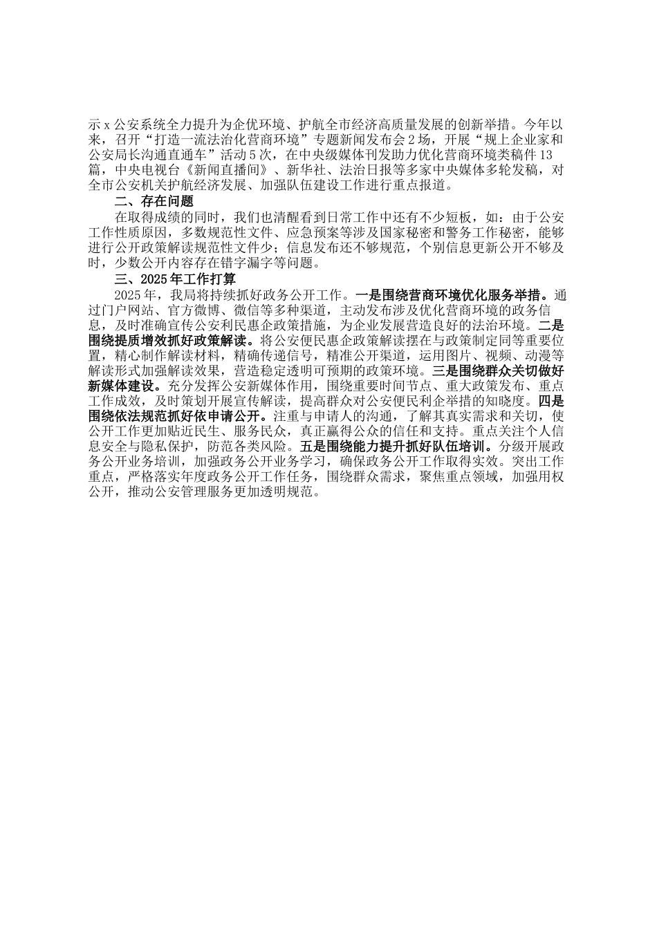 市公安局2024年政务公开工作总结_第2页