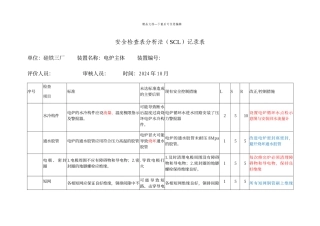 电炉系统安全检查表分析法