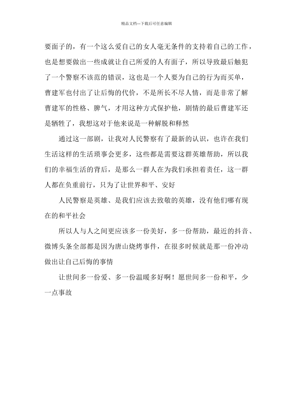 电视剧《警察荣誉》观后感800字_第2页