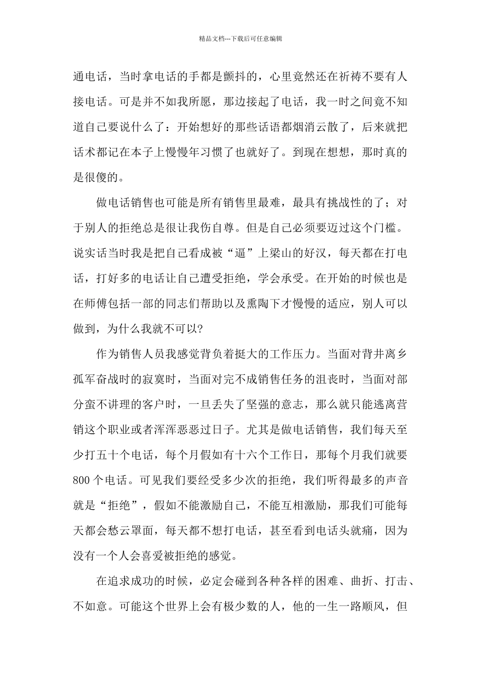 电话销售2024年终工作总结范文_第3页