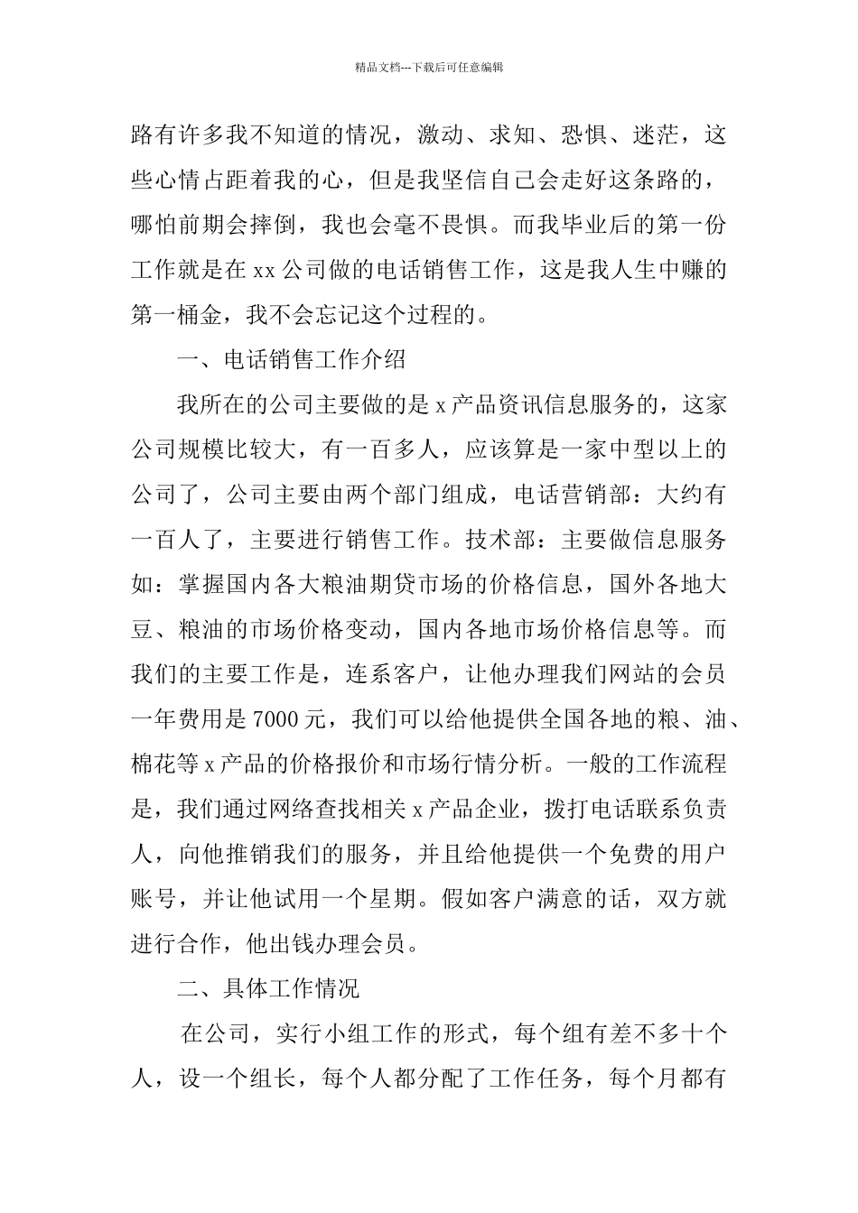 电话销售个人工作总结_第2页