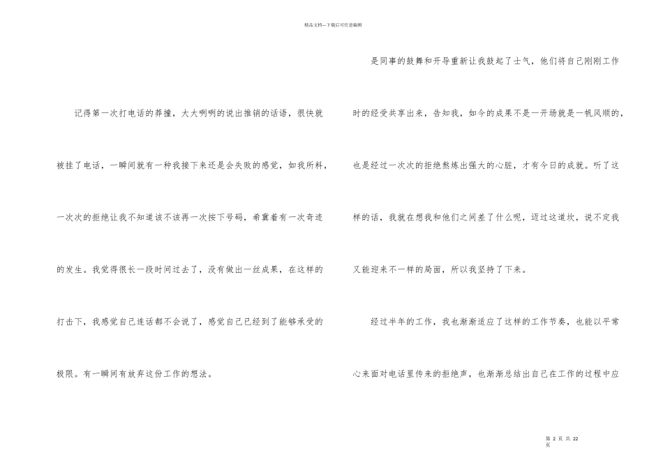 电话销售半年工作总结_第2页
