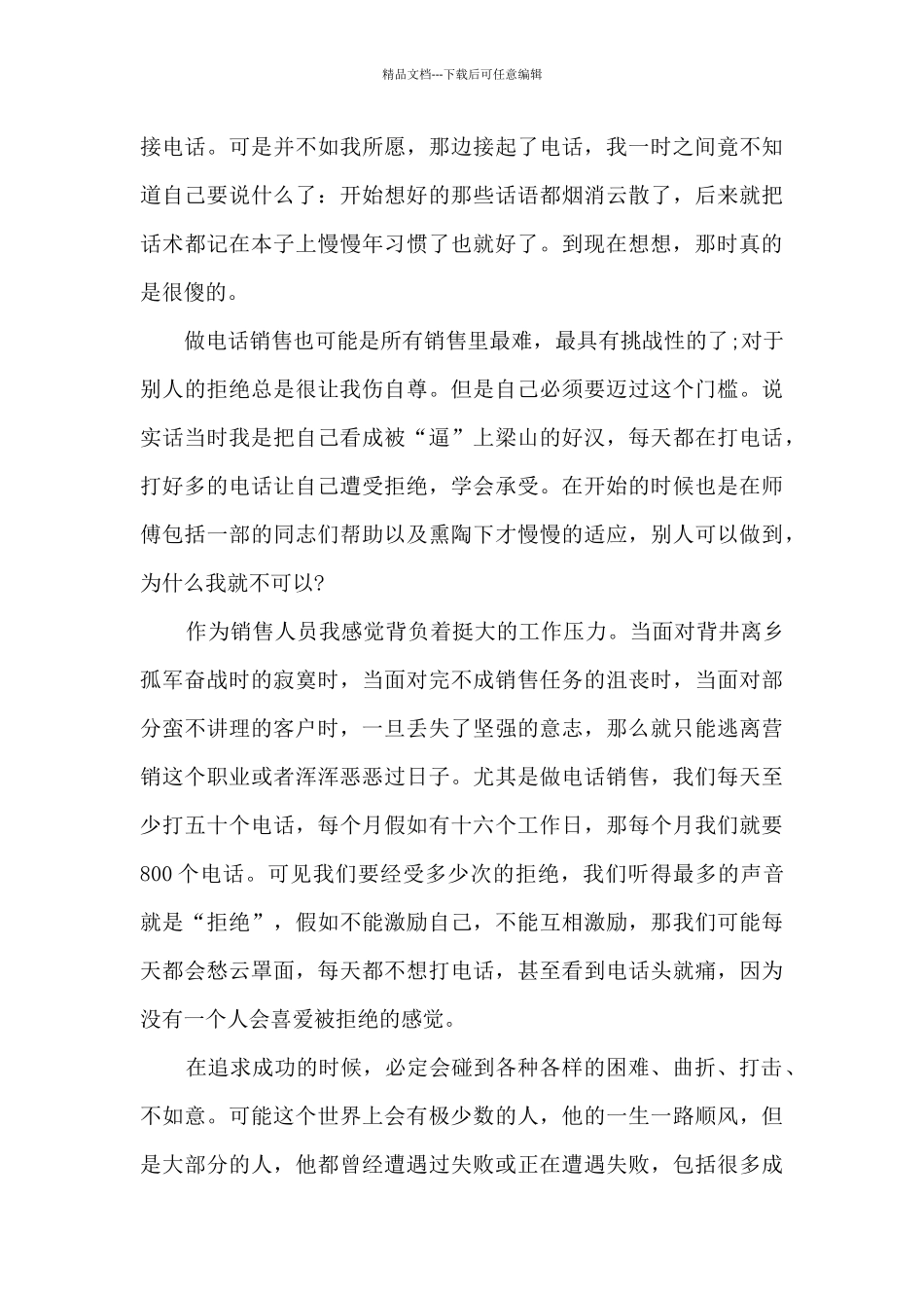 电话销售的年终总结5篇_第3页