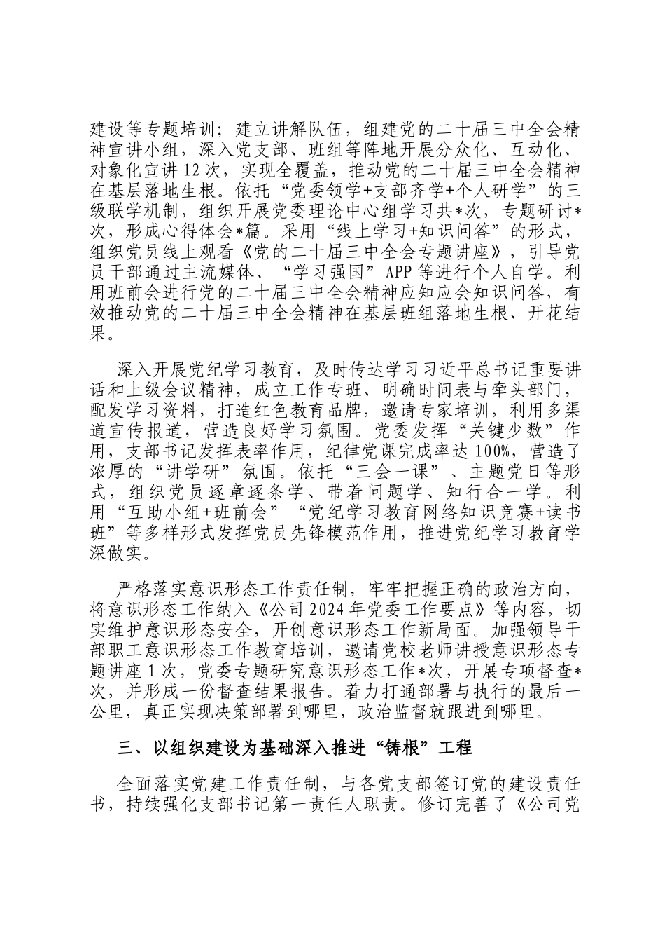 某公司2024年度党群工作汇报材料_第2页