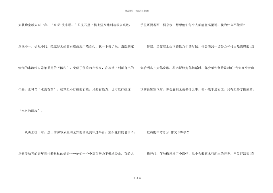 登山的中考满分600字_第2页