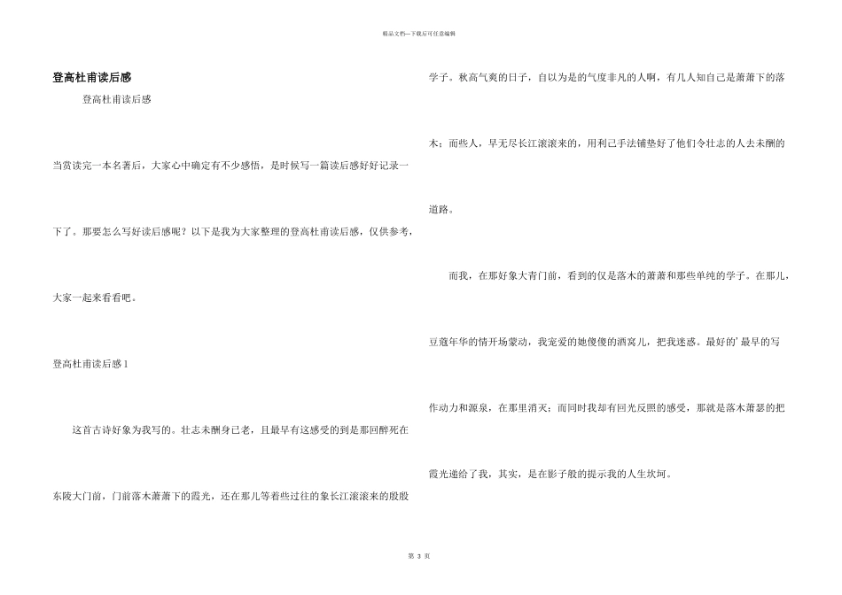 登高杜甫读后感_第1页