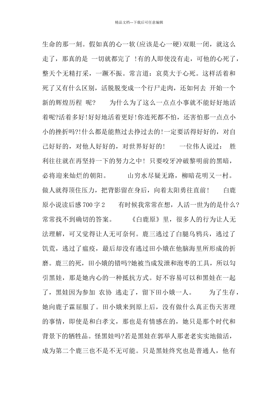白鹿原小说读后感700字四篇_第2页
