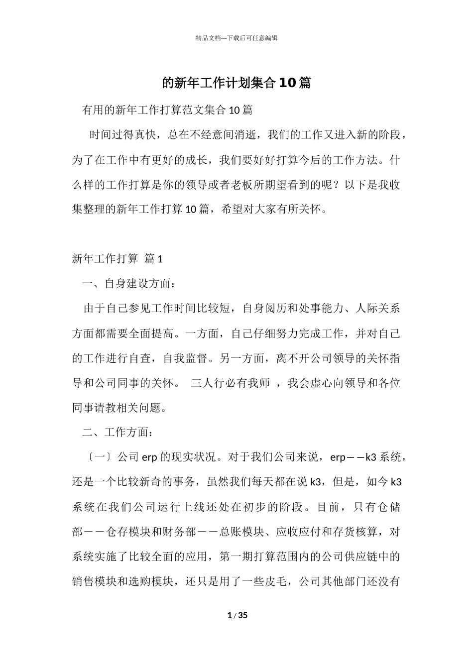 的新年工作计划集合10篇_第1页