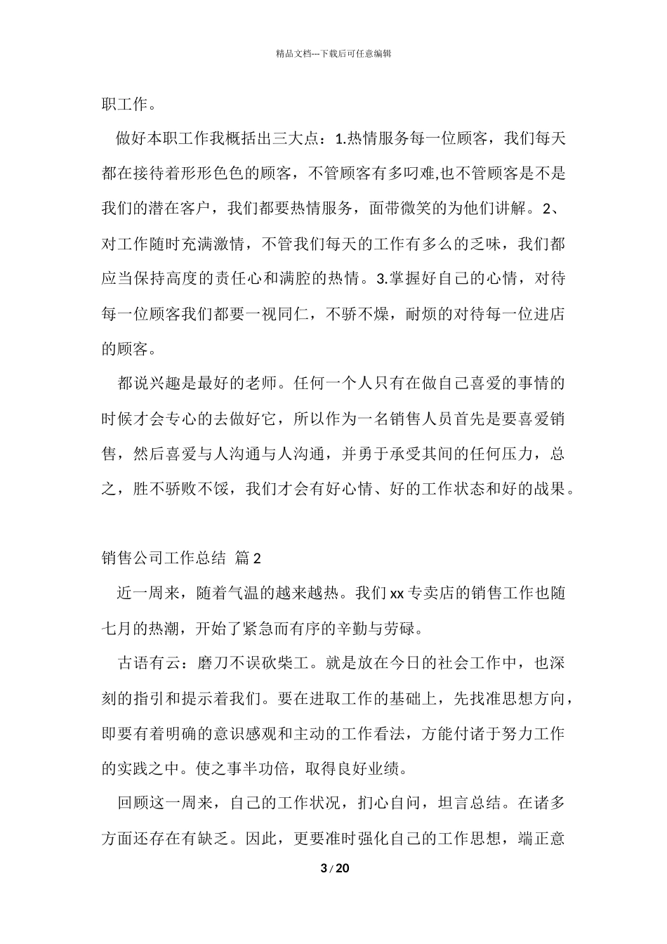 的销售公司工作总结集合十篇_第3页