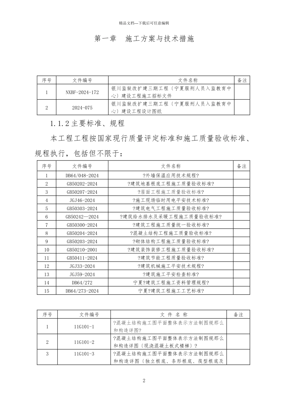 监狱3标段施工组织设计_第2页