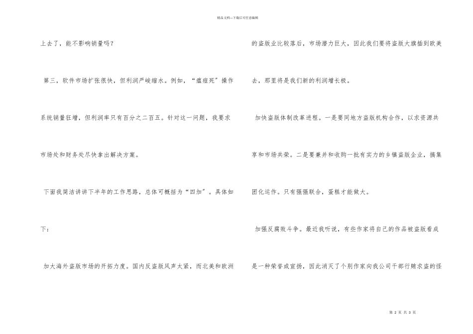 盗版公司领导半年总结讲话（黑色幽默）_第2页