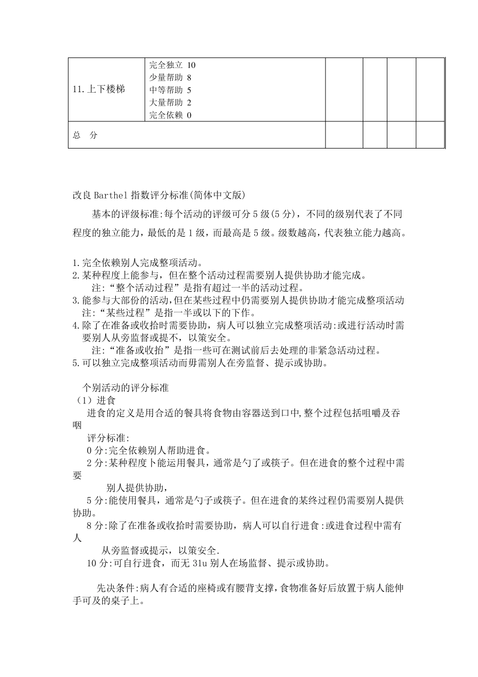 改良Barthel指数评分标准(最终整理版)_第3页