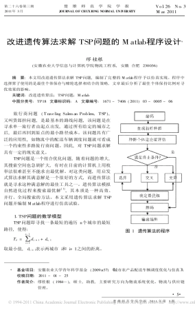 改进遗传算法求解TSP问题的Matlab程序设计