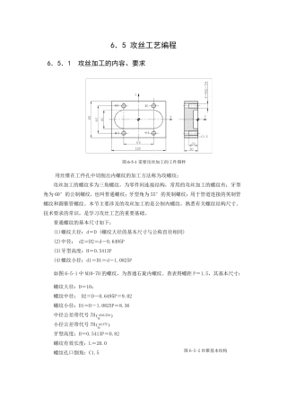 攻丝工艺编程