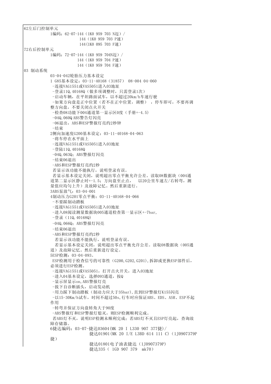 故障码数据流编码匹配功能汇总2011220_第3页