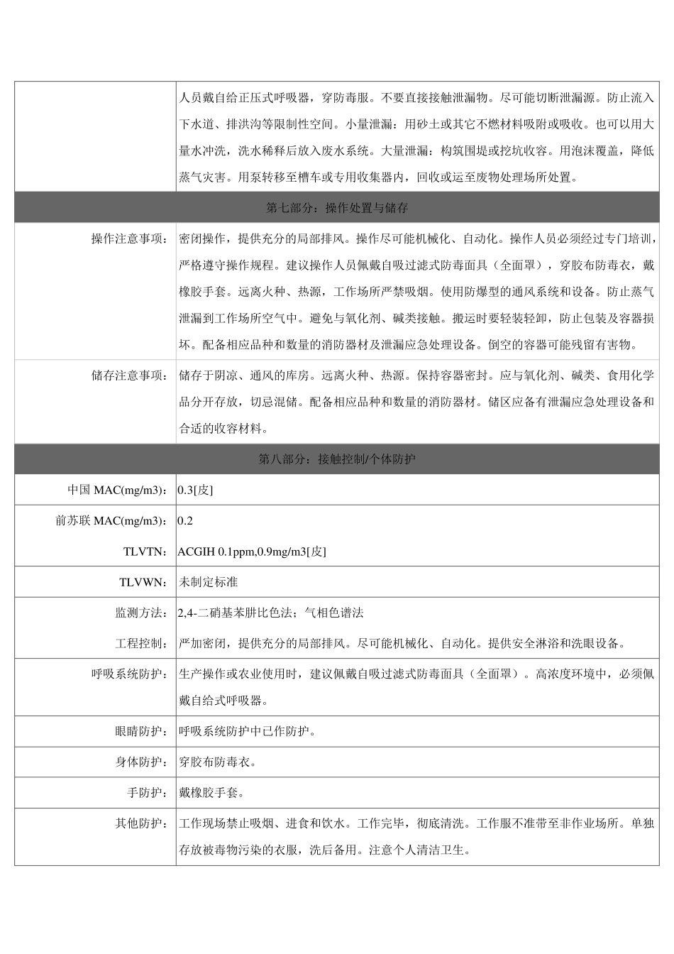 敌敌畏MSDS化学品安全技术说明书_第3页