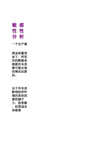 敏感性分析模型