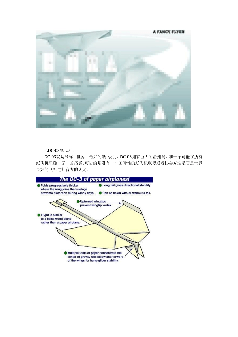 教你做出世界四大纸飞机,滑翔能力足以完爆航模。_第2页