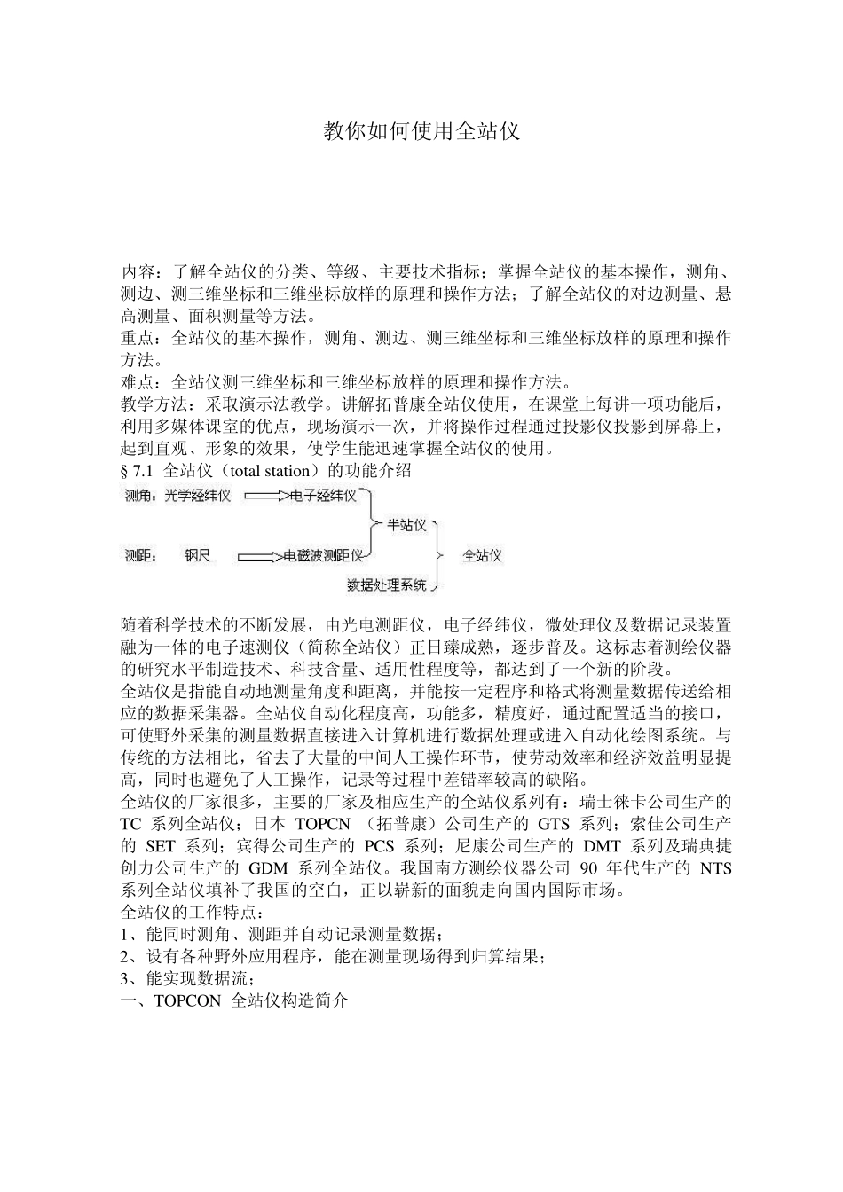 教你如何使用全站仪_第1页