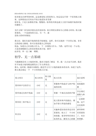 教你如何合理安排练习时间弹好吉他