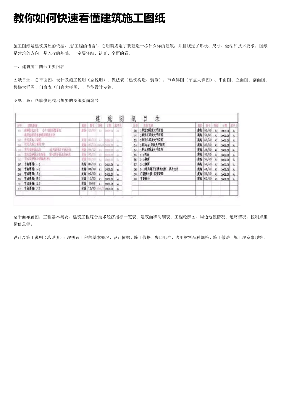 教你如何快速看懂建筑施工图纸_第1页