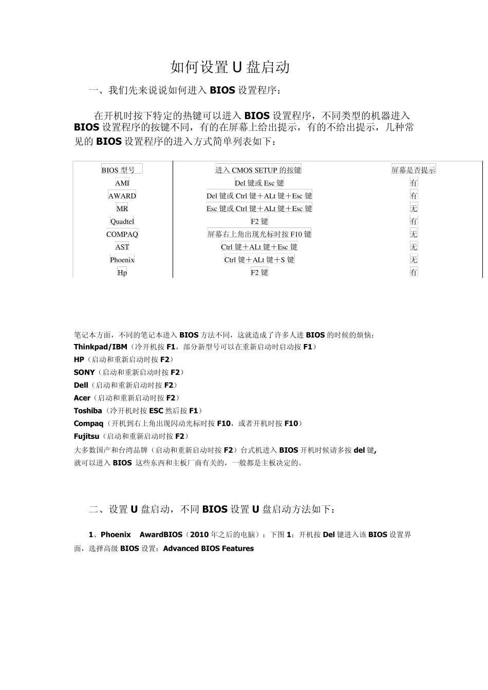 教你如何设置U盘启动_第1页