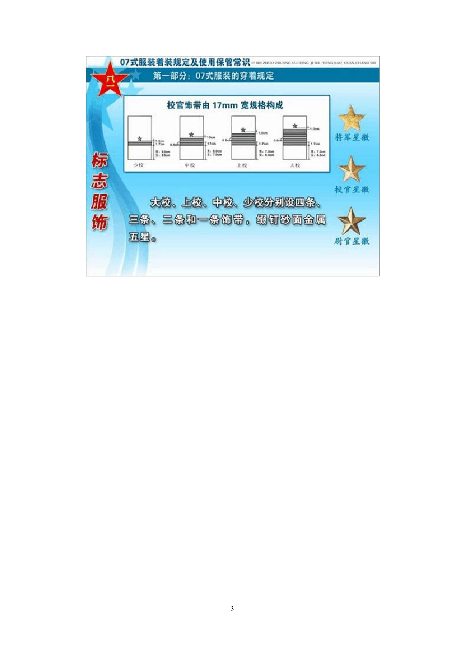 教你搞懂07式新军装的军衔标志_第3页