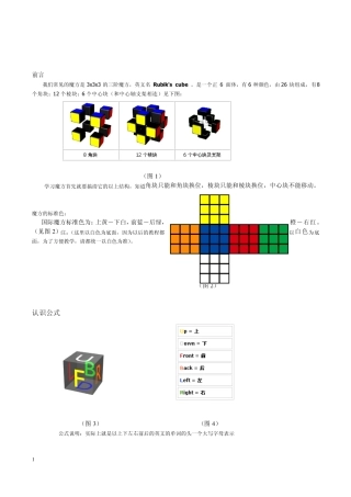 教你新手魔方公式图解