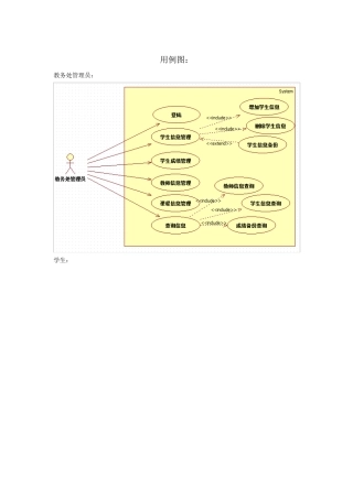 教务管理系统用例图