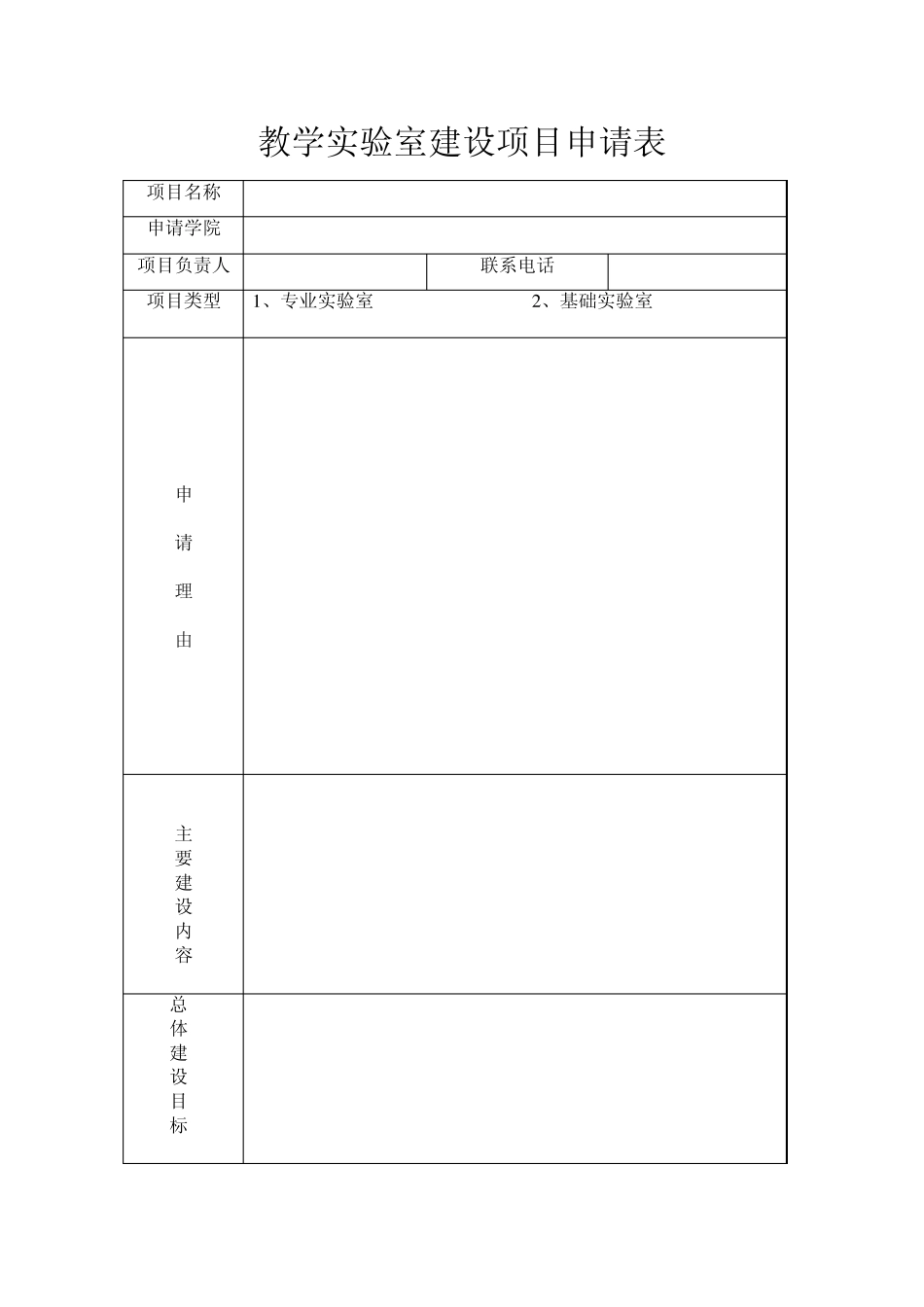 教学实验室建设项目建议书_第2页
