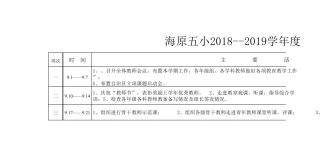 教学工作安排表