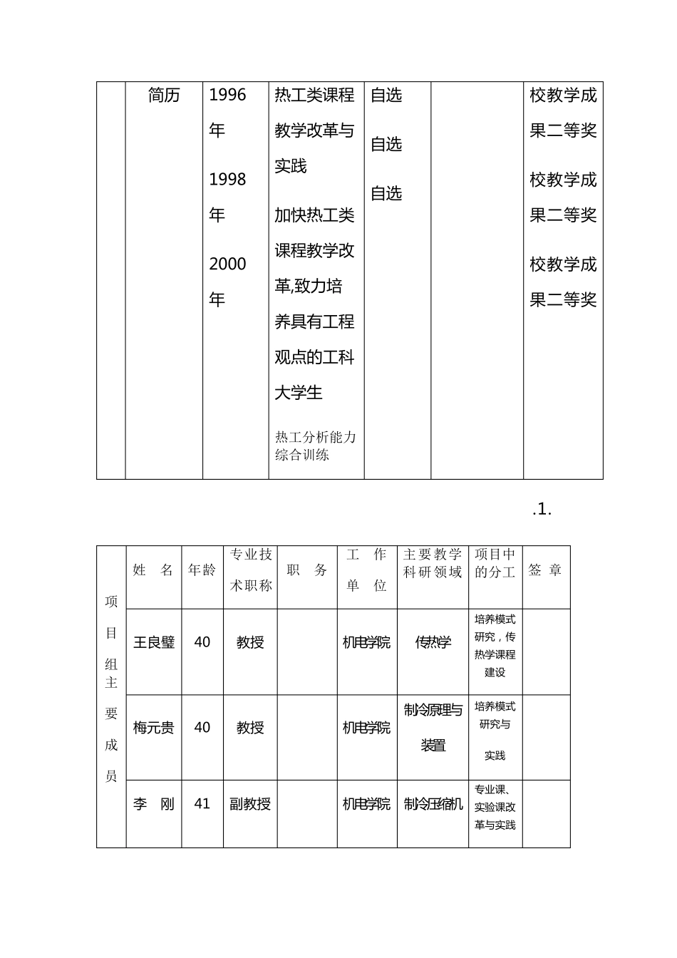 教学改革计划项目申请书_第3页