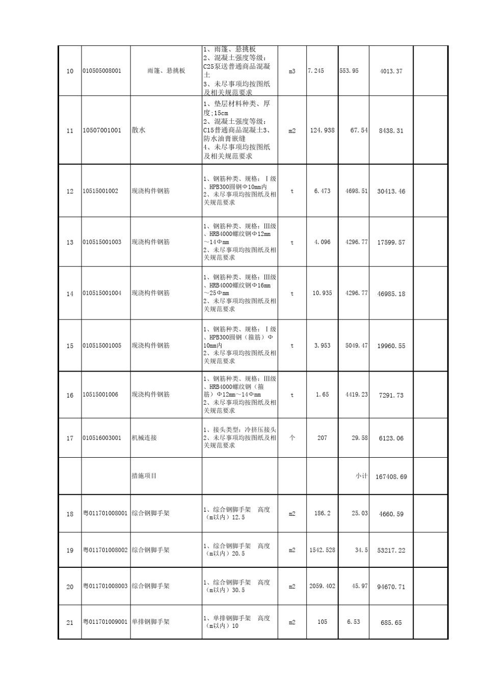 教学楼建筑与装饰工程量清单_第3页
