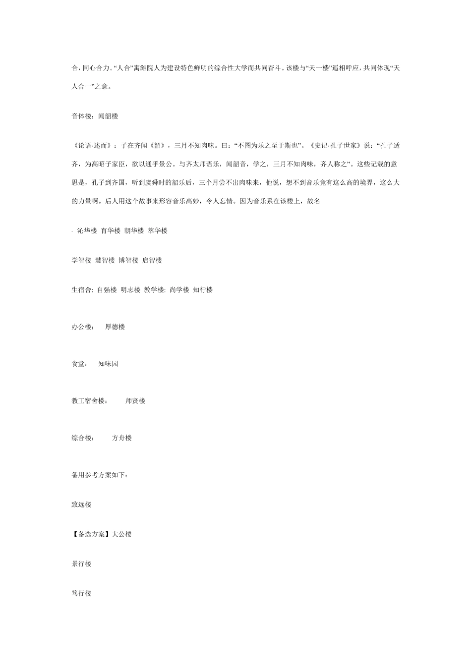 教学楼的命名参考资料_第2页